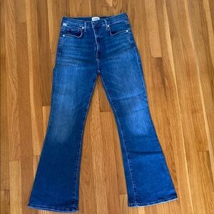 Citizens Of Humanity Blue Flare Wide Leg Jeans